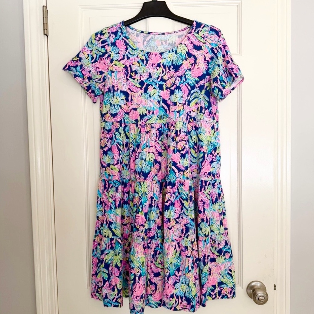 Lilly Pulitzer Jodee Floral Mini Dress - Pink, Blue, Green small